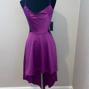 City Studio High Low Silk Dress